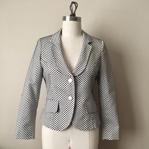 Beautiful black and white polka dot blazer